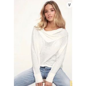 We The Free Wildcat Cowl Neck Thermal Pullover Sweater